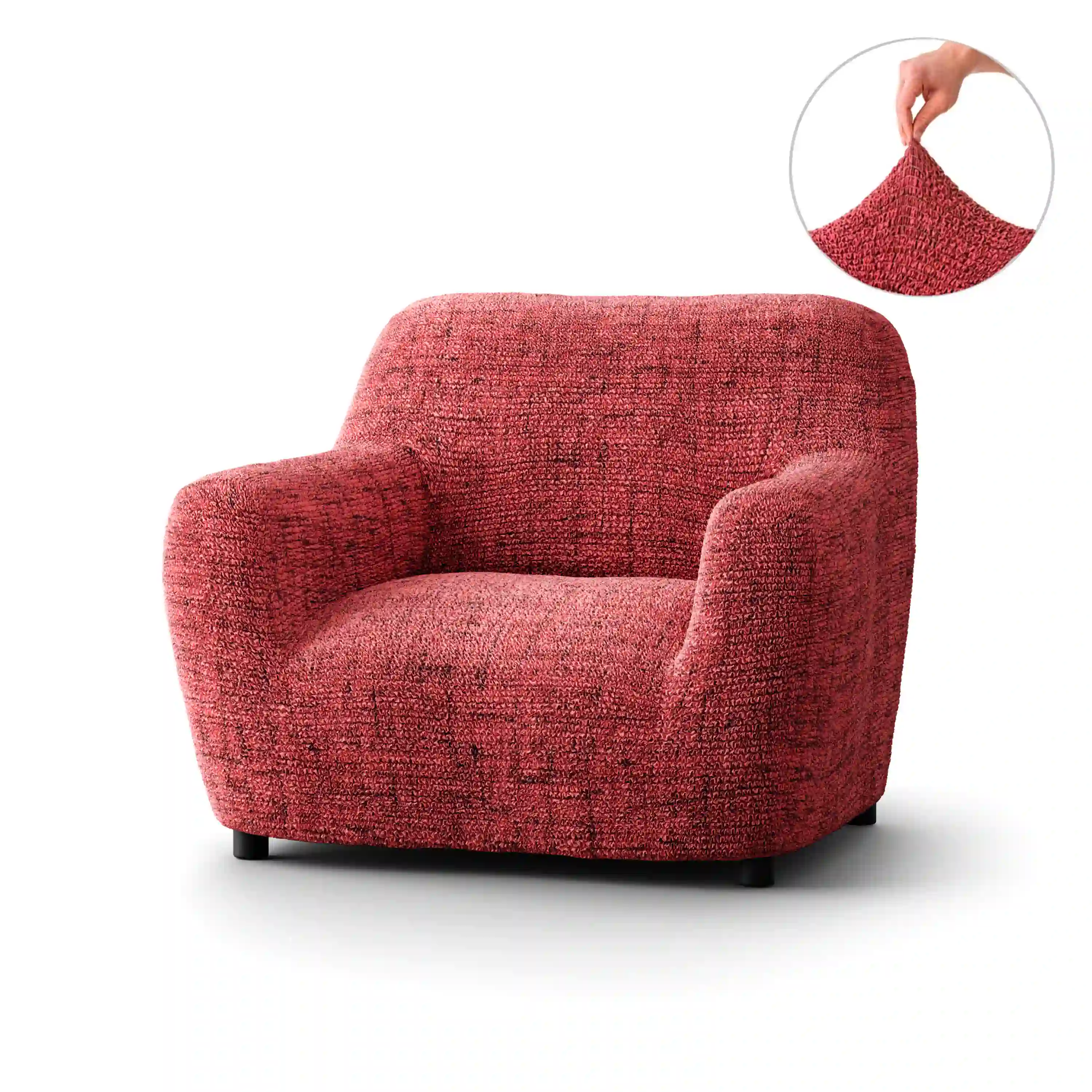 Arm Chair Cover - Vittoria Red, Microfibra Printed